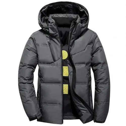 Трендовое Элегантное зимнее пальто, куртка для мужчин, качественное теплое плотное пальто, парка, Мужская теплая верхняя одежда, пуховик, пальто, рождественский подарок для мужчин - Цвет: Dark Gray