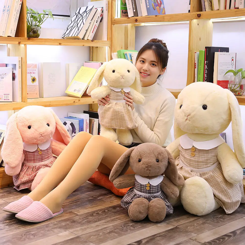 

Rabbit Plush Toys New Products Big Rabbit Lovely Pastoral Rabbit Doll