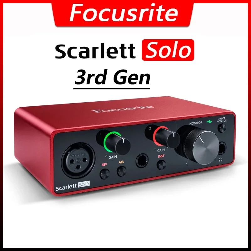 Усилитель для наушников Focusrite Scarlett Solo 3-го поколения звуковая карта 24 бит/192 кГц