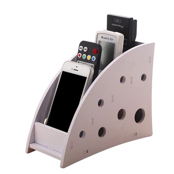 

Remote Control Holder New Eco-Friendly Plastic Wood TV Air Conditioner Remote Storage Box Home Office Sundries Storage Case
