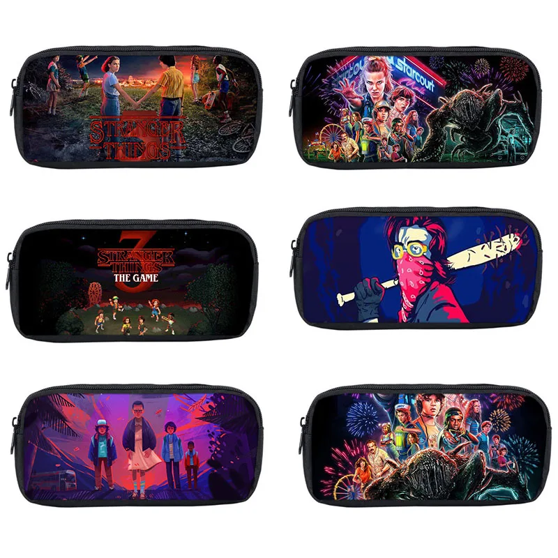 Чехол карандаш с рисунком Stranger Things 3 2 высококачественный мультяшный пенал для