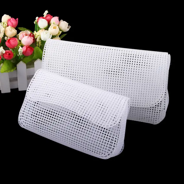 Műanyag Hálószövet Barkács Táska Szövésű Anyag Reteszes Horgos Táskák Rácshorog Kézműves Tartozékok - Image 3