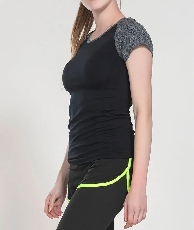 Quick Dry Stretch Slim Fit Sports Tops Top Yoga Shirt T-shirts Running Female Gym Yoga Fitness T Sport Women Cloth Shirt Jerseys