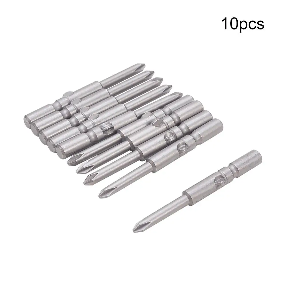 10 шт. 60 мм длина отвертка Philips Bits 1.6PH0 1.6PH00 2.5PH0 2PH0 6PH2 6 мм Диаметр S2 Скрещенные головки Круглый хвостовик магнитные Биты - Цвет: 4PH1