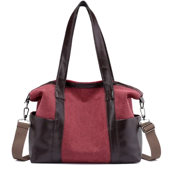 

Women Shoulder Bag Canvas Large Capacity Handbag Fashion Casual Designer SZHIY High Quality Travel Sac De Plage Grande Capacité