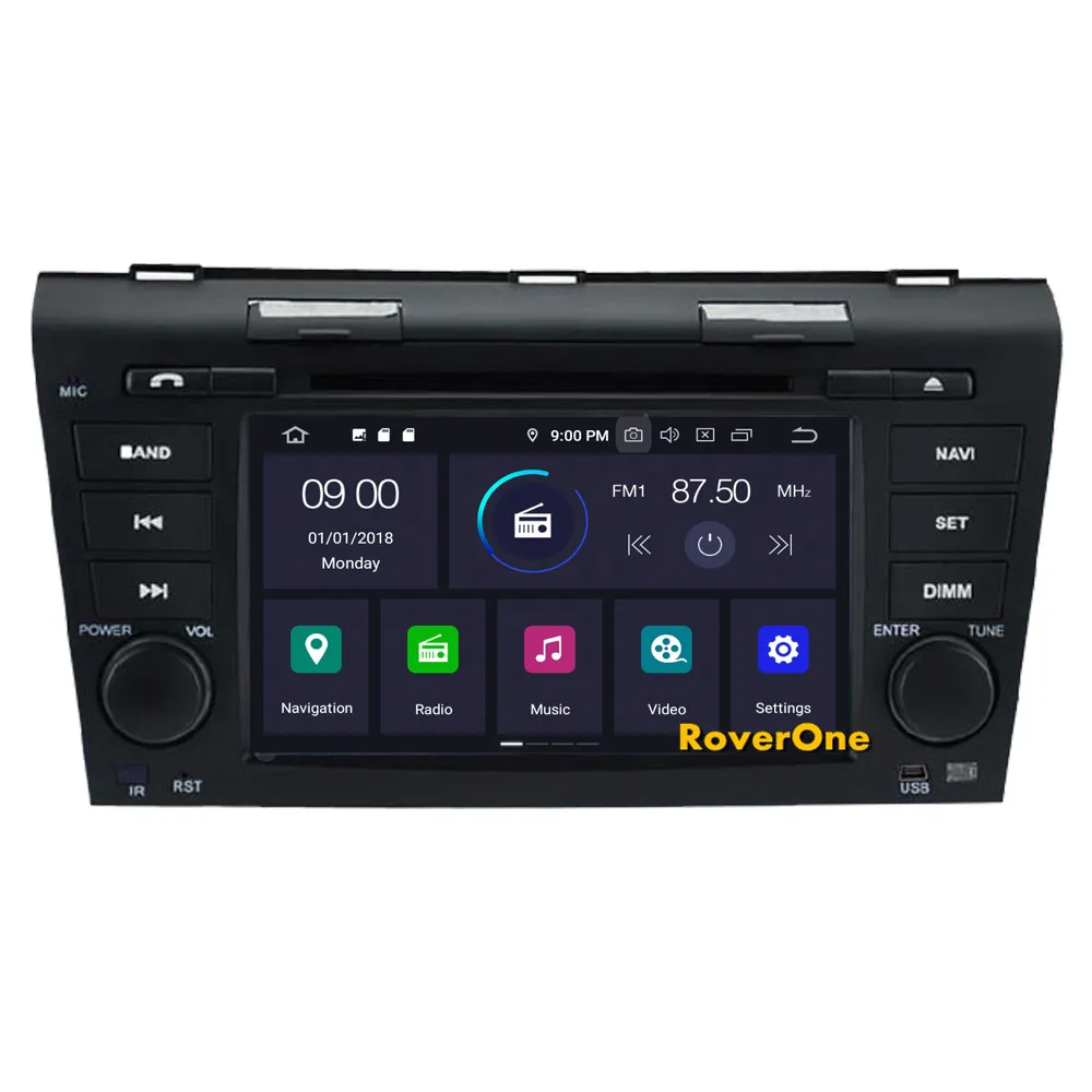 Discount RoverOne Car Media DVD Player For Mazda 3 2003 - 2009 Android 9.0 Octa Core Autoradio GPS Navigation Radio Stereo PhoneLink 6