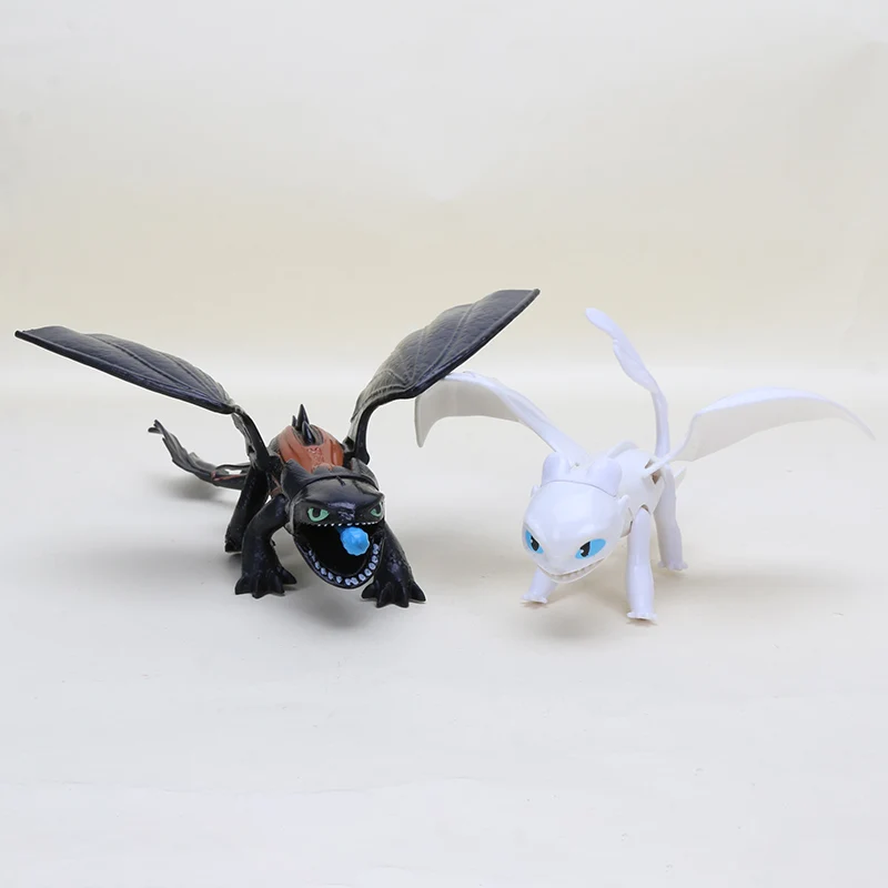 

17-23cm How to Train Your Dragon toys Light Fury White Dragon Night Toothless Nightmare Action figure Christmas Gifts For Kids