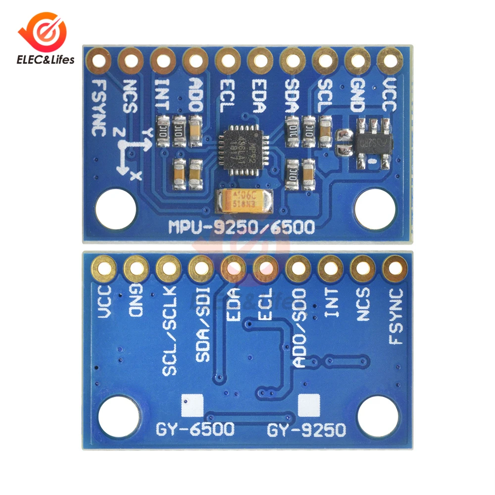 MPU-9255 2c MPU9255 трехосевой гироскоп+ акселератор+ магнитометр сенсорная плата 16 бит AD конвертер Модуль GY-9255 IIC/I2C 3-5 В