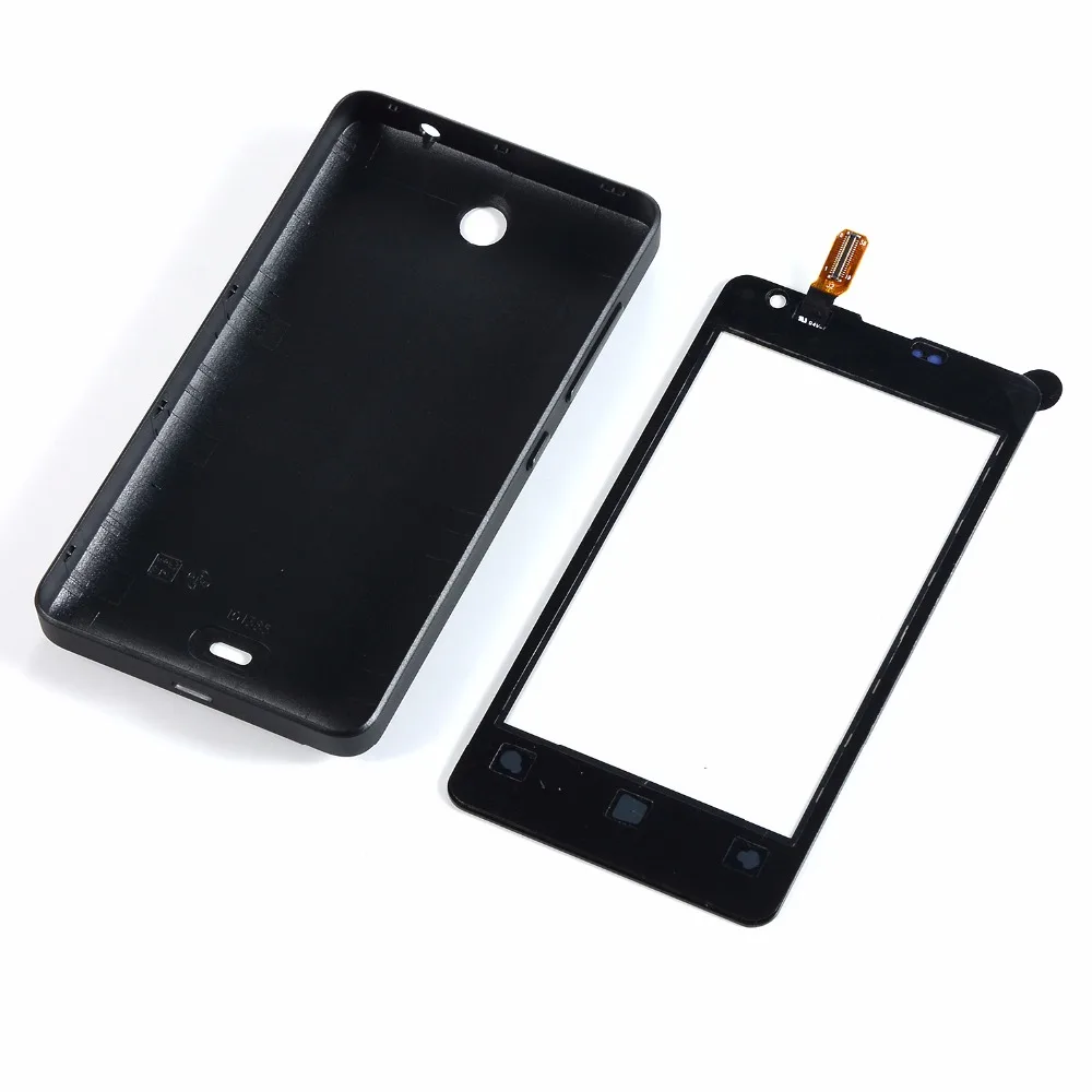 Сенсорный экран для microsoft Nokia Lumia 430 N430 дигитайзер панель Стекло+ Корпус батарея задняя крышка+ наклейка клей