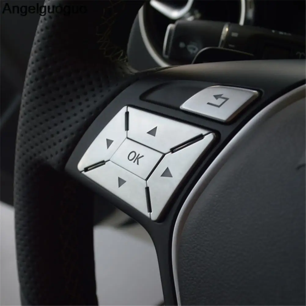 Кнопка включения рулевого колеса накладка наклейка для Mercedes Benz A B C E G класс W204, GLA ML GL GLK GLE GLS