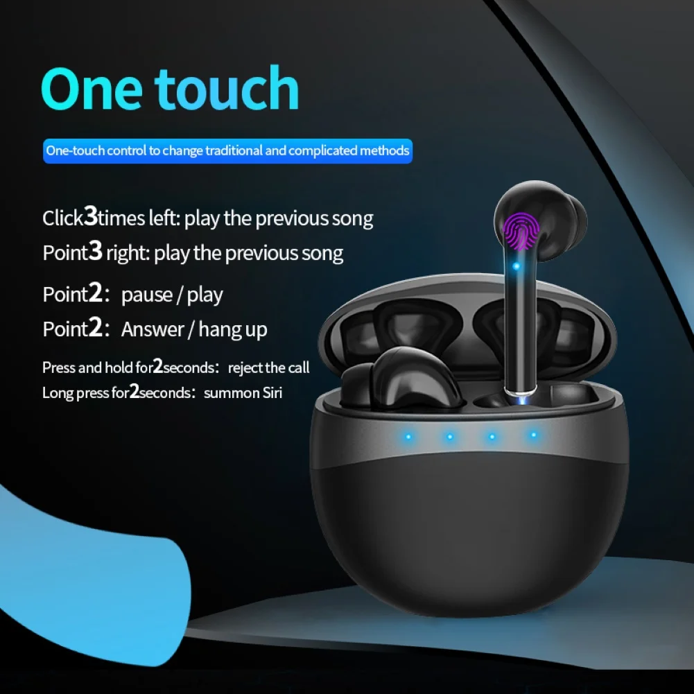 M19 TWS Wireless Bluetooth V5 0 Earphones Stereo Bass Touch Operation Earbuds