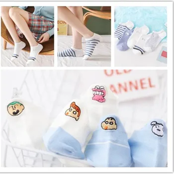 

Sweet Woman Sock Ladies Thin Socks Crayon Shin Chan for Women Colorful Style Ankle Sox Female Cotton Trendy Spring Summer Sokken