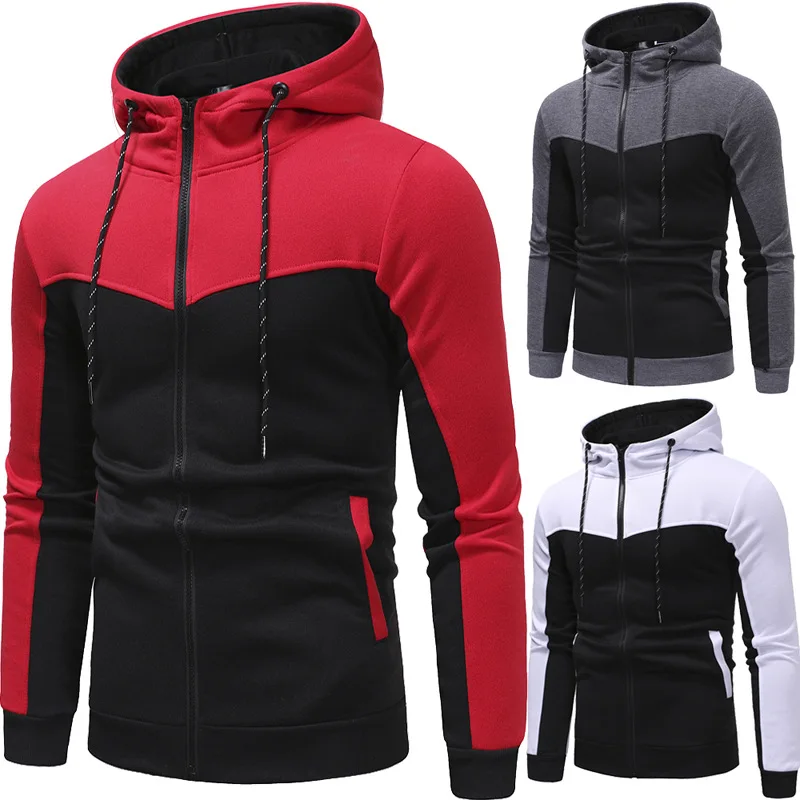 Popular New Men's Suit Classic Color Matching Design Casual Hoodie Sweater Suit Long Sleeve Trousers Cotton Comfortable