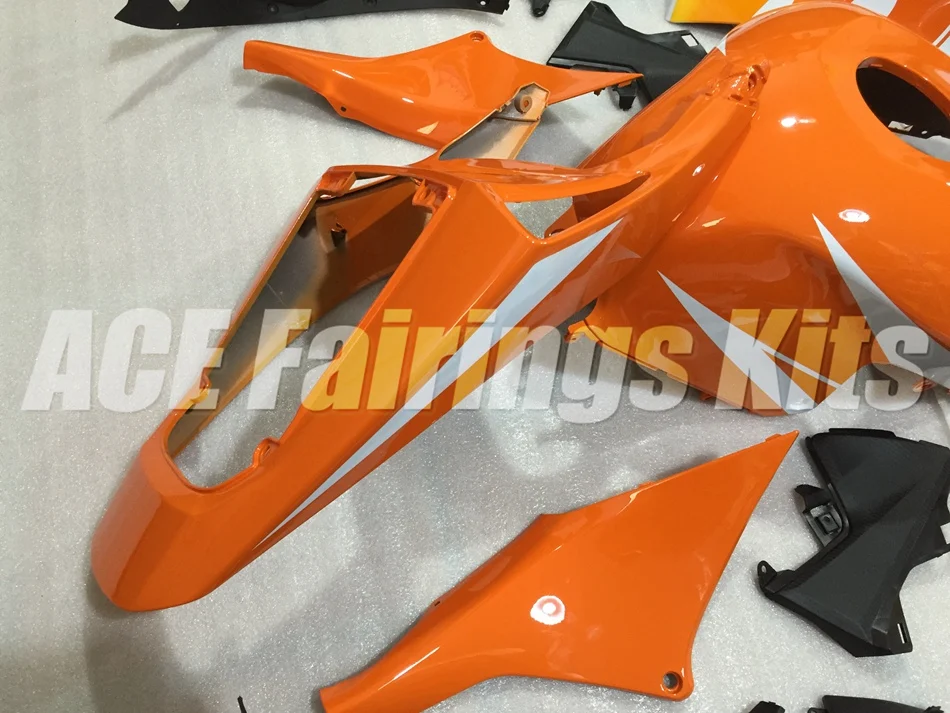 Инъекций ABS Полный комплект обтекателя подходит для Honda CBR600RR 13, 14, 15, 16, 17, F5 2013 Обтекатели orange белый