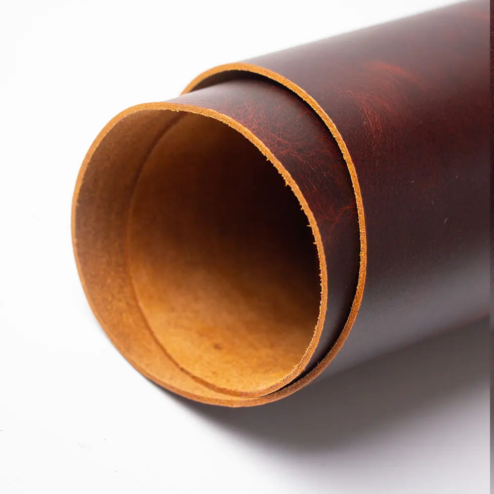 Thick Hard Cowhide Genuine Leather Square Piece Pull Up Heavy Wax First Layer Tanned Cow Skin 1.6 to 1.8mm leather fabric,leather material