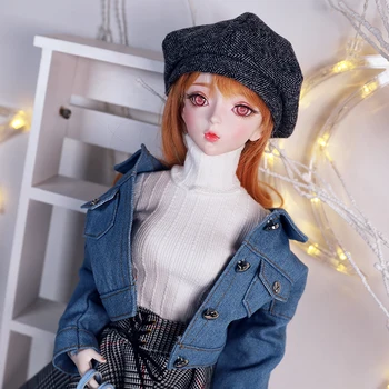 DBS 1/3 BJD toy mechanical joint Body including hair clothes shoes headdress OPEN HEAD DOLL  62CM 1