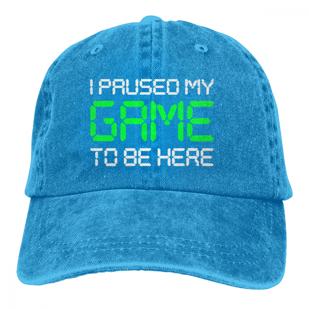 Я остановил свою игру, чтобы быть здесь Casquette черные унисекс Мужские Женские джинсовые бейсболка с ремешком кепки Регулируемый Гольф папа шляпа