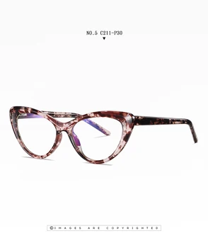 

Fashion Anti-Blue Light Glasses Women's Trendy Flat Lens Spring Pin Blue Light Glasses