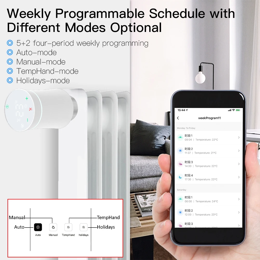 Tuya inteligente Termostato programável, Aquecedor de Temperatura, Alexa Voice Control, Novo