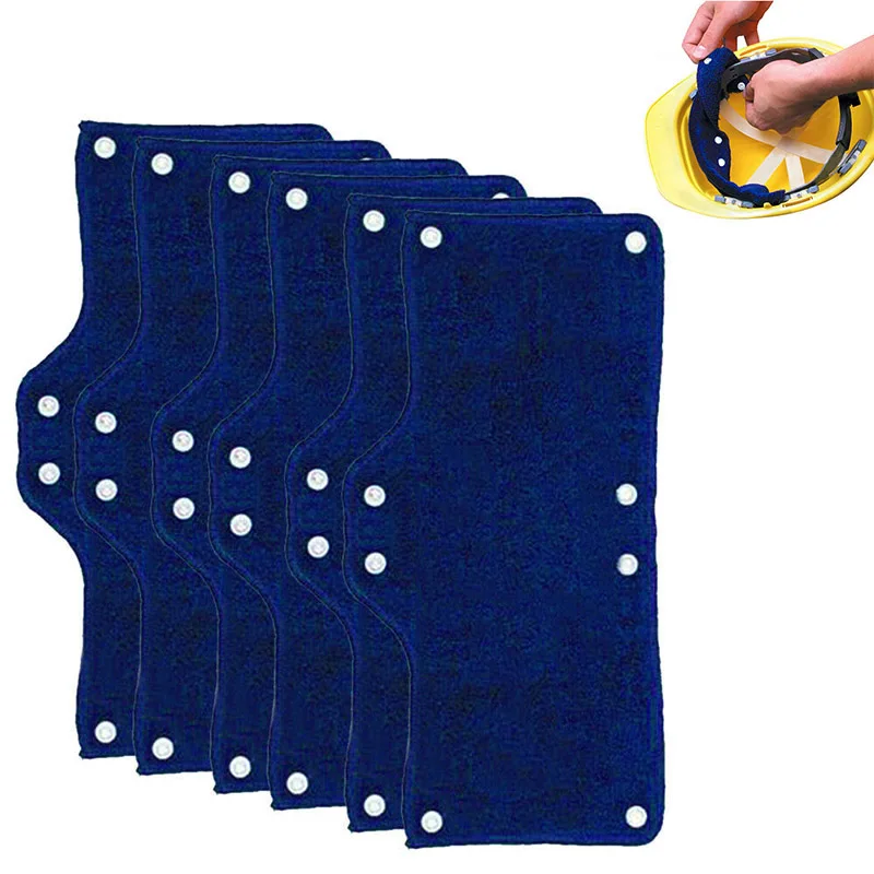 2/6/8Pcs Soft Hard Hat Sweat Band Work Place Snap-On Type Hat Liner Safety Accessories OUJ99