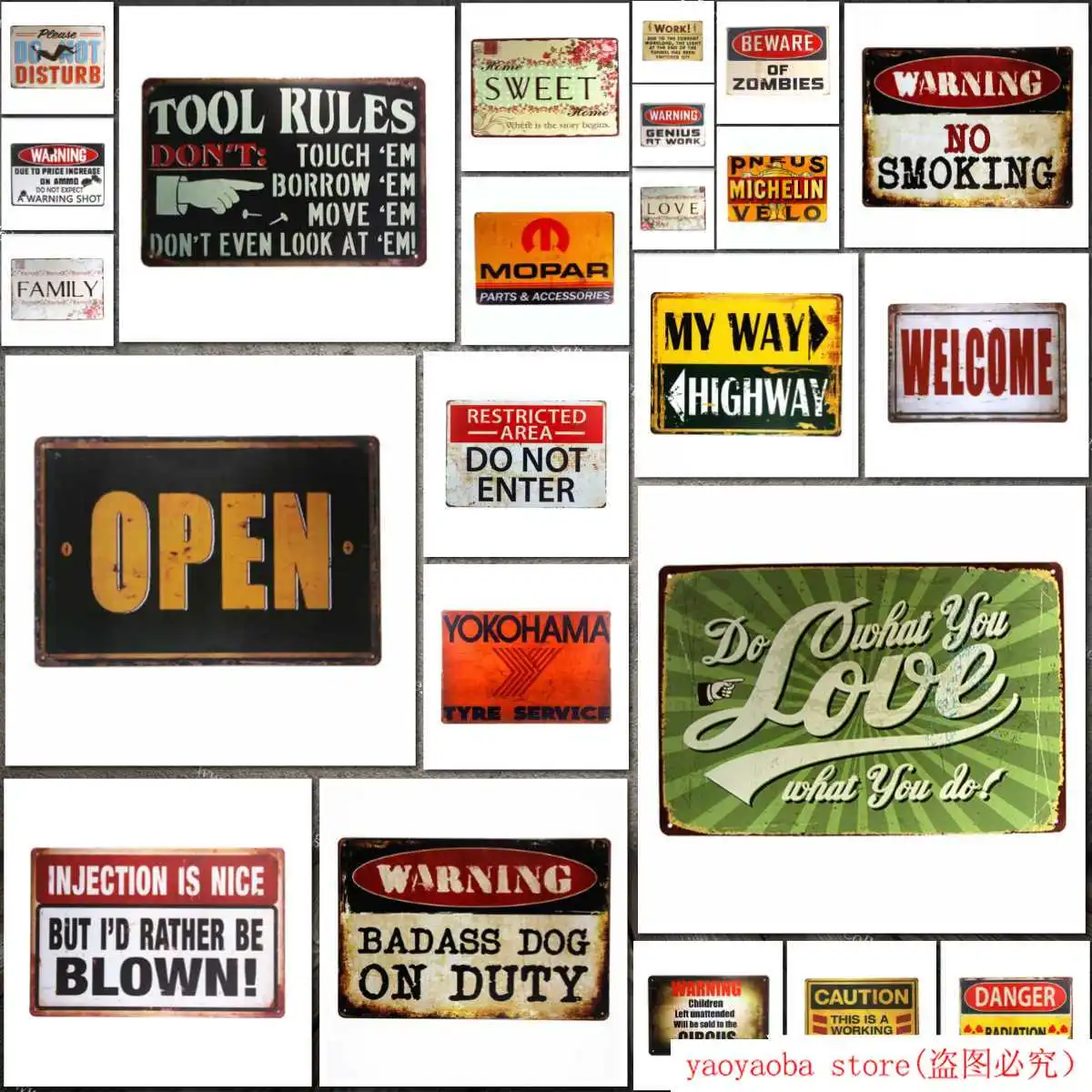 Жестяная винтажная металлическая художественная пластина украшение для стен