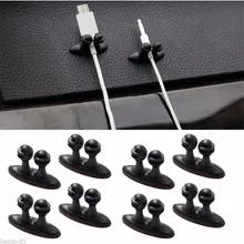 Mini cargador de productos adhesivos para coche, abrazadera para auriculares/Cable USB, Clip para automóvil, accesorios para Interior de coche, 8 Uds.