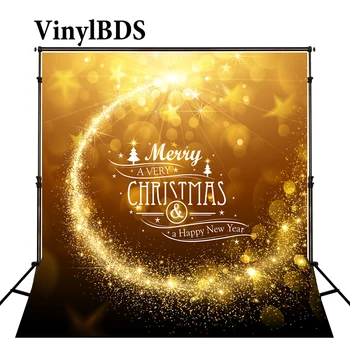 

VinylBDS New Year Backdrop Christmas Backdrops Background Photography Gold Sunshine Kids Glitter Background for Photo Studio