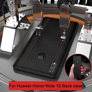Image 1 - עבור Huawei Honor הערה 10 מקרה יוקרה אמיתי עור אופנה מלא מגן כיסוי כבוד הערה 10 חזרה טלפון מקרה Note10 funda