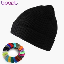 Зимняя шапка унисекс в полоску, вязаные одноцветные шапочки из акрила для женщин и мужчин, зимняя шапка s, осенняя Женская шапочка, теплая шапка