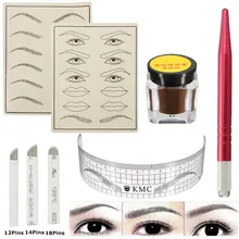 Практичная кожа мягкий силиконовый Перманентный макияж карандаш для бровей и губ Microblading 3D вышивка для татуировки ручка пигментная Косметика Инструменты