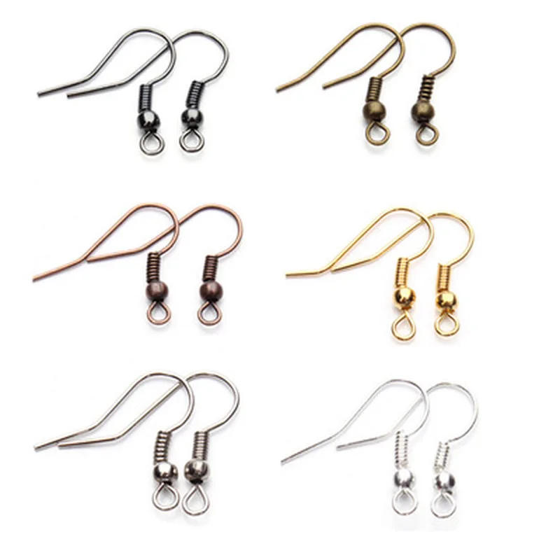 

200pcs Gold Silver KC Gold Plated Earring Clasps French Hooks Diy Earring Findings Earwire Jewelry Making Accessories