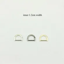 

10Pcs 12mm Inner Dia Metal D Ring Diecast Hook Buckles for Bag Strap Clasps Keychain DIY Handbag Clothing Hardware Accessories