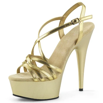 

Platform Sandals 15cm High Heels Women Summer Shoes Gladiator Fashion Sexy Fenty Beauty Party Black Red Gold Silver Ladies Shoes