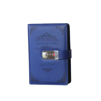 

Thread Installed School Office Vintage Lock Diary Business Retro Stationery Password Notebook Gifts Artificial PU Hand Book