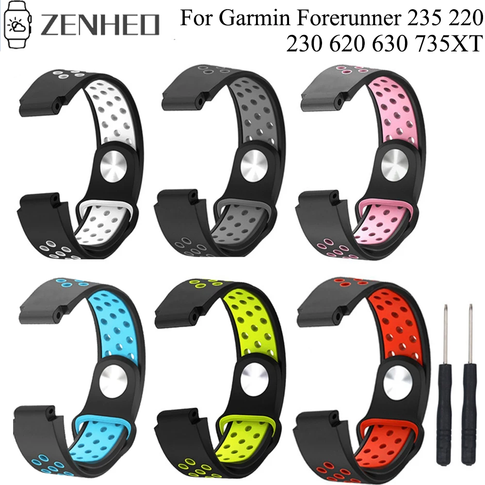 

Soft Silicone Watchband Replacement Bracelet Strap For Garmin Forerunner 235 220 230 620 630 735XT Wrist Band