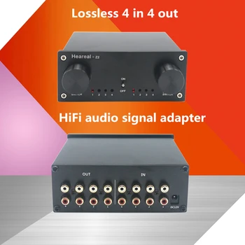 

2019 New Lossless audio switcher 4 in 4 out 4 input 4 output conversion to distribute hifi audio signal adapter