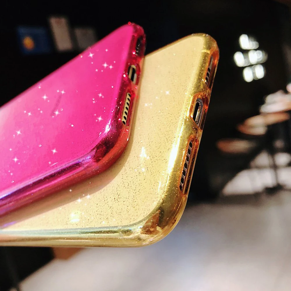 Блестящий прозрачный мягкий силиконовый чехол для iPhone X XR XS 11 Pro Max 8 7 6 s Plus|Бамперы|