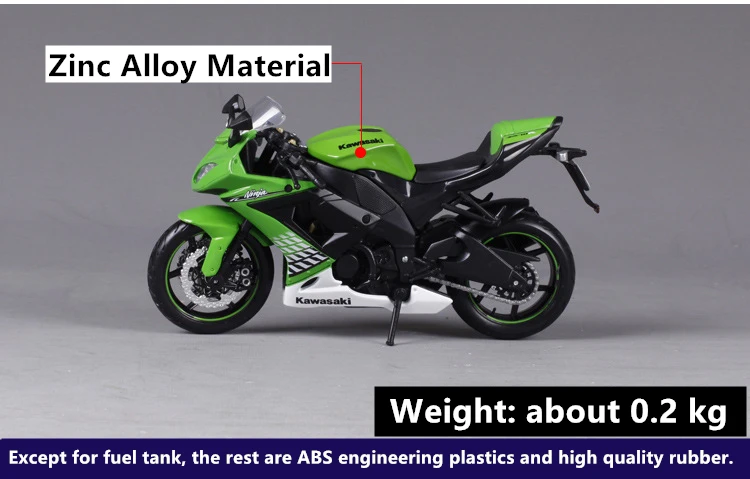Maisto, 1:12, Kawasaki, ZX-14R, имитация, сплав, серия для мотокросса, оригинальная Авторизованная модель мотоцикла, игрушка, автомобиль, Коллекционирование, подарки
