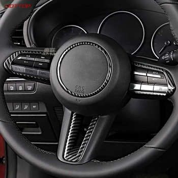 

ABS Carbon Fiber Texture Black Steering Wheel Decoration Trim Sticker for Mazda CX-30 2020