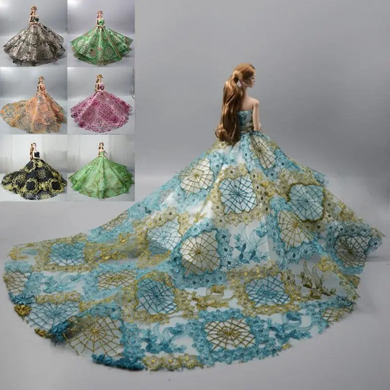 Фиолетовое свадебное платье высокой моды для 11.5in. Кукла 1/6 Одежда для куклы P31B