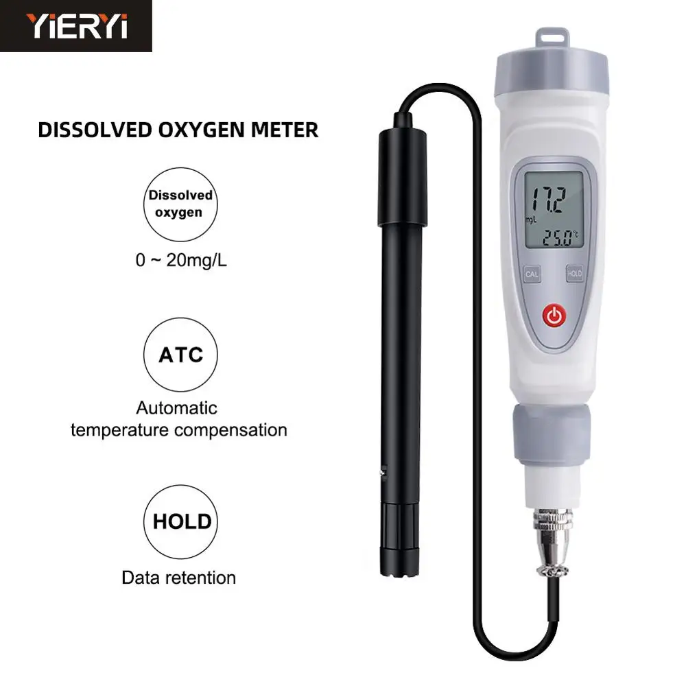  2019 New Digital Dissolved Oxygen Meter Portable JPB-70A Dissolved Oxygen Pen Water Quality Tester 