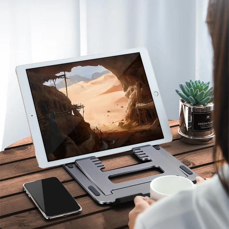  Llano Aluminum Alloy Notebook Stand Lift Table Multi-speed Adjustment Foldable portable Notebook St