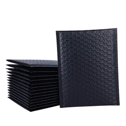 Sac en papier avec mousse noir mat, sac à courrier avec doublure, messager en mousse à scellage automatique, étanche, 5 tailles, noir, 100 