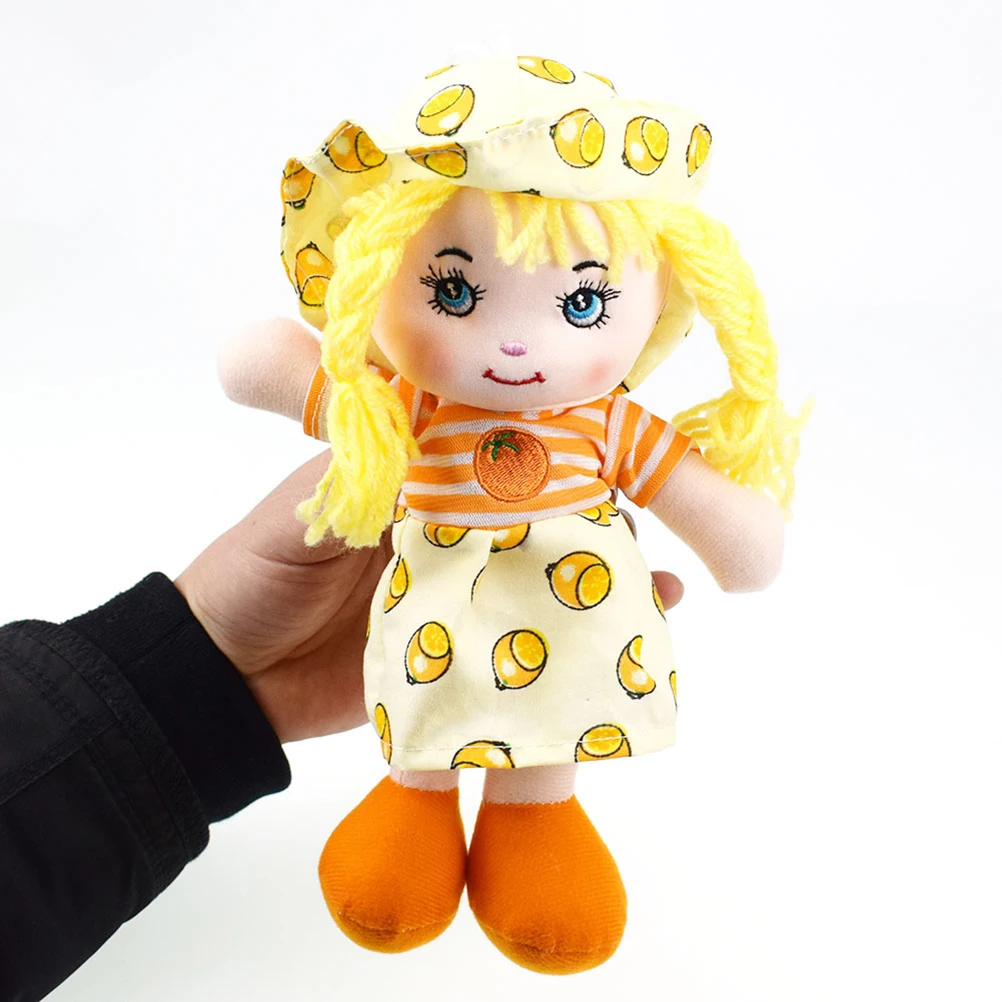 25cm Soft Cartoon Kawaii Fruit Skirt Hat Rag Dolls Cute Baby Cloth Toys Children Birthday Gifts for for Baby Girl Pretend Play