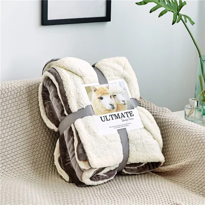 B Light Grey Новое одеяло двустороннее покрывала с ягненком для кроватей для дивана Флисовое одеяло s сплошное полотенце флис cobertor casal - Цвет: B Light Grey