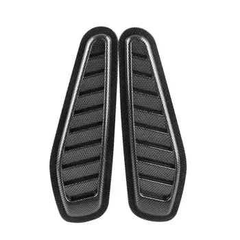 

2PCS Universal Car Decorative Air Flow Intake Scoop Bonnet Side Fender Vent Hood Carbon Fiber Style
