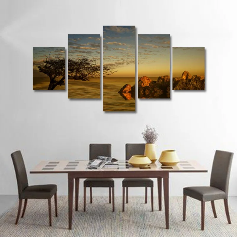 

NEW Modern Wall Art 5 Panels Canvas Paintings Natural Scenery Pictures For Bedroom Living Room Office Home Decor