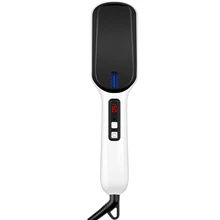 Электрический прямой гребень для волос отрицательный ионный светодиодный Электрический быстрый выпрямитель для бороды Ms. Hair выпрямление волос инструменты для дома& Trave