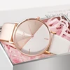 Top marque montre pour femme en cuir rose robe en or femme horloge de luxe marque design femmes montres simple mode dames montre ► Photo 3/6