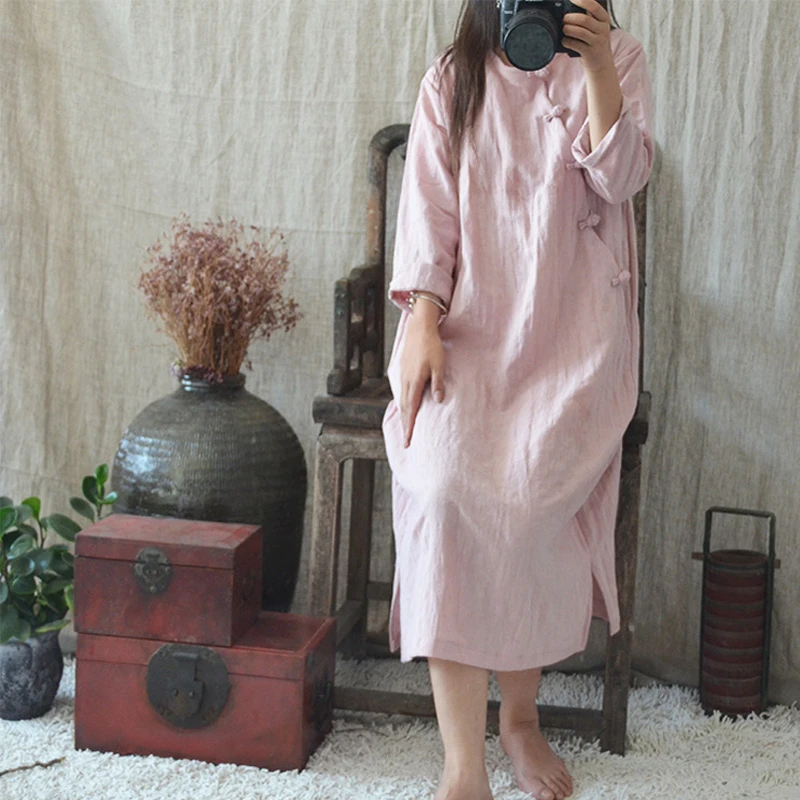 one size linen dresses